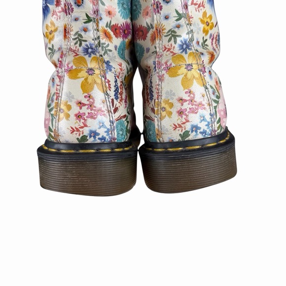 DR. MARTENS 1460 Pascal WL Leather Combat Boots Women's US 9 - Multicolor Floral - Picture 5 of 13